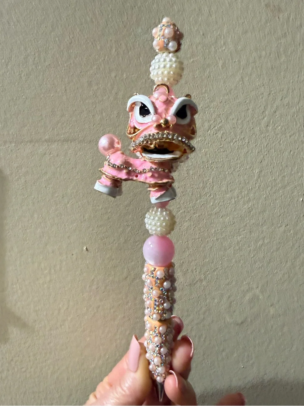 Pink Decorative Lion Dance Pen - Brand Unspecified